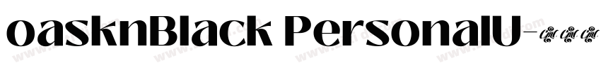 oasknBlack PersonalU字体转换